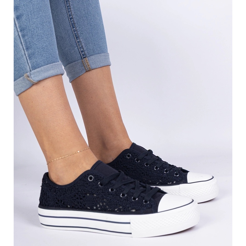 OpenWork Women's Navy Blue Sneakers blå 1