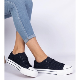 OpenWork Women's Navy Blue Sneakers blå 2