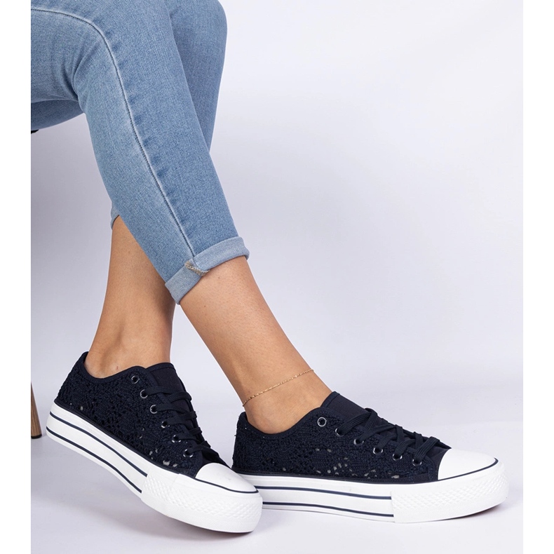 OpenWork Women's Navy Blue Sneakers blå 2
