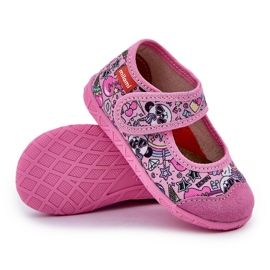 Barns tofflor i rosa pandor 7
