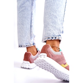 Big Star Kvinnors stora stjärna sneakers rosa-beige 4