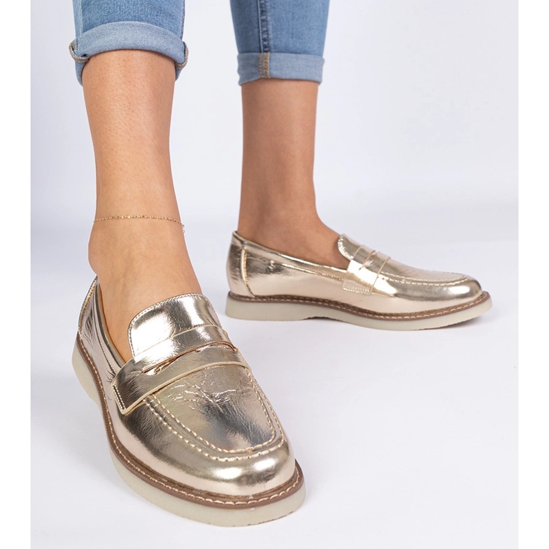 Golden Classic Women's Loafers gyllene 1