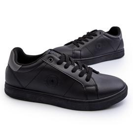 Låga sneakers för män Eco Leather Big Star NN174284 Svart 4