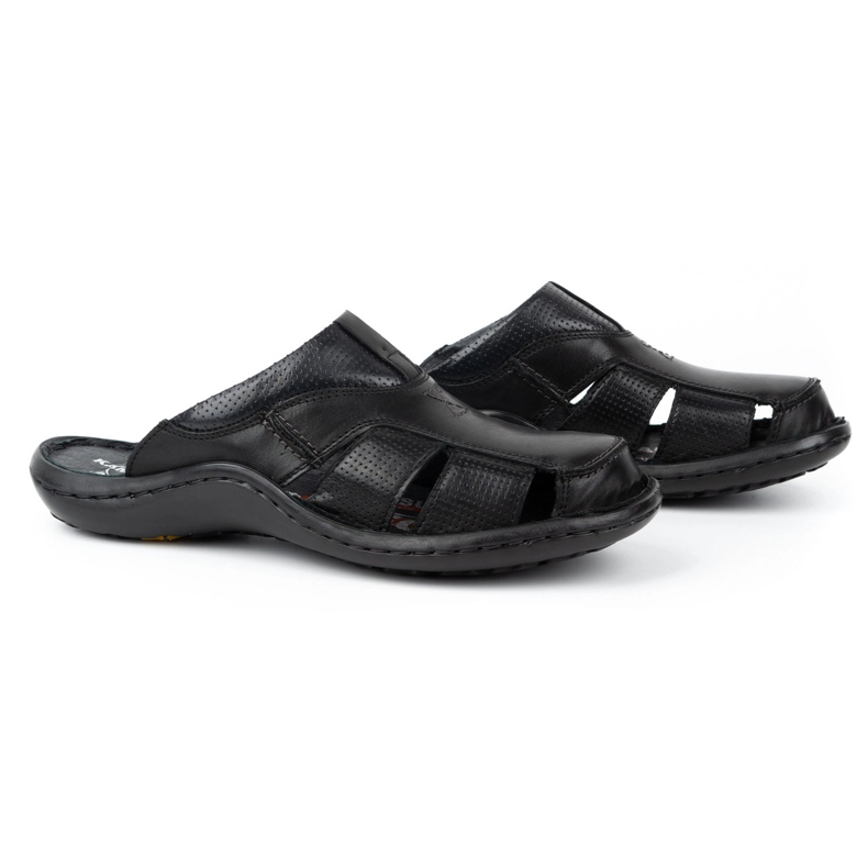 Kampol Skinnflipflops herr 224KAM, svart 4