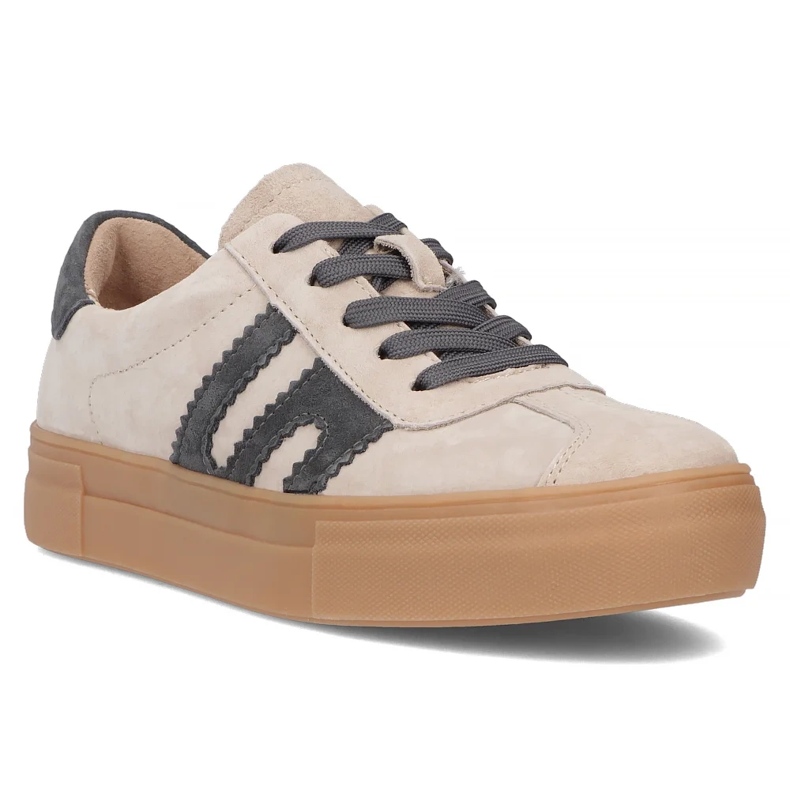 Läder sneakers filippo dp6798/25 beige med grå 1