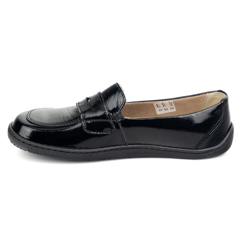 Olivier Barfota eleganta kvinnors minimalistiska läder loafers 1280 svart 1