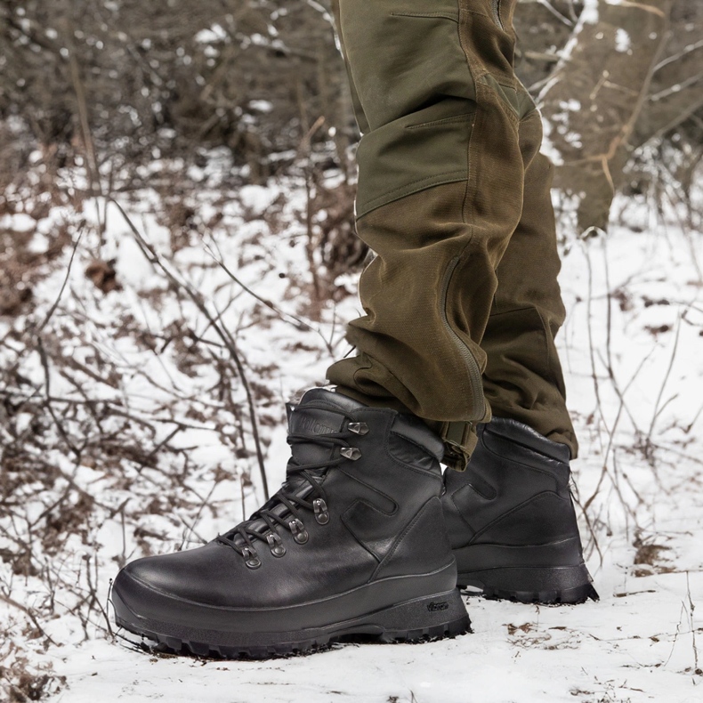 Solid vandring taktiska skor-myśliwskie bison pollonus svart 6-0126-001 2