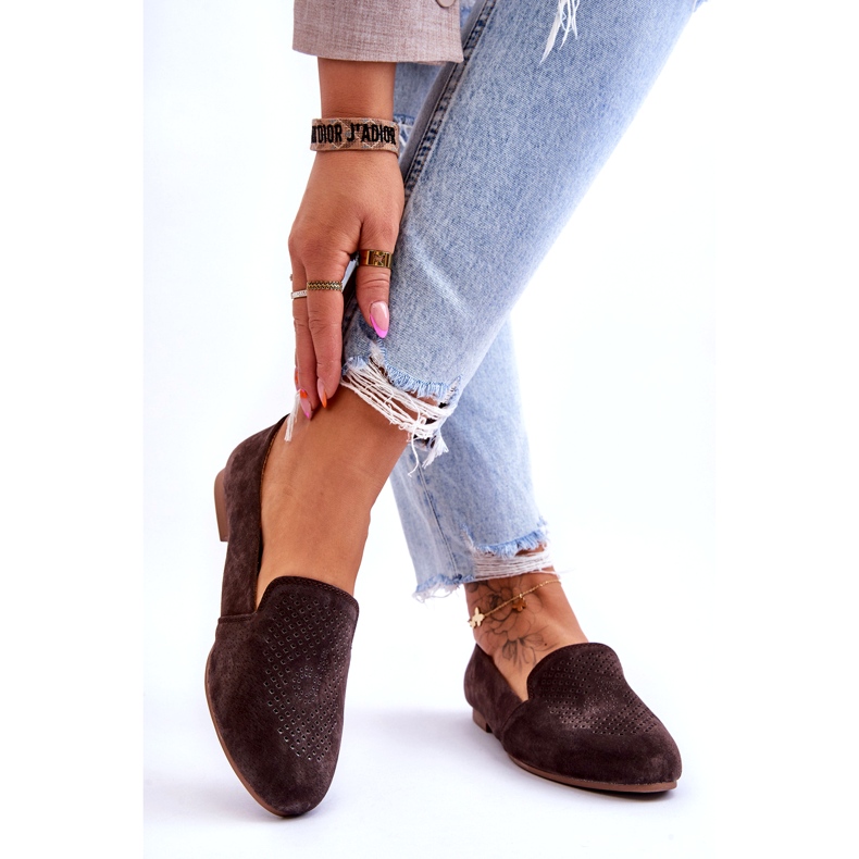 S.Barski Bekväma loafers i mocka Brun Giovana 2