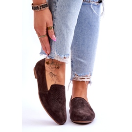 S.Barski Bekväma loafers i mocka Brun Giovana 1