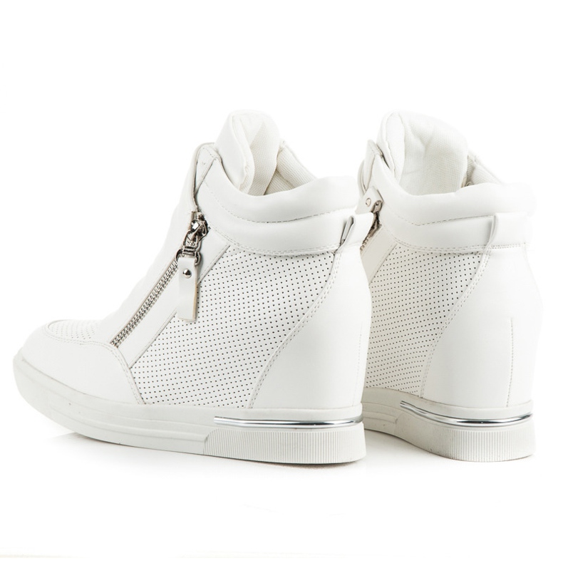 Wedge sneakers vit 1