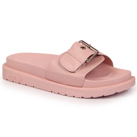 Pink Big Star tofflor på plattformen JJ274A308 rosa 2