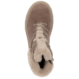 Rieker 70402-24 beige stövletter med päls 21