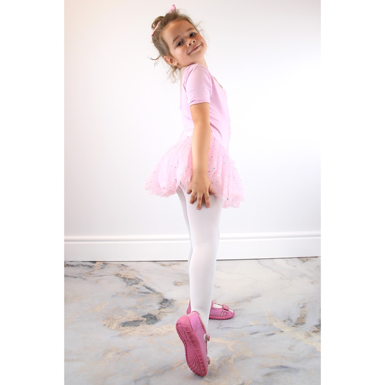 Flicktofflor, rosa skimrande hemsandaler Nazo 2