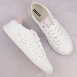 Låga sneakers av ekologiskt läder, vit Big Star HH274073 2
