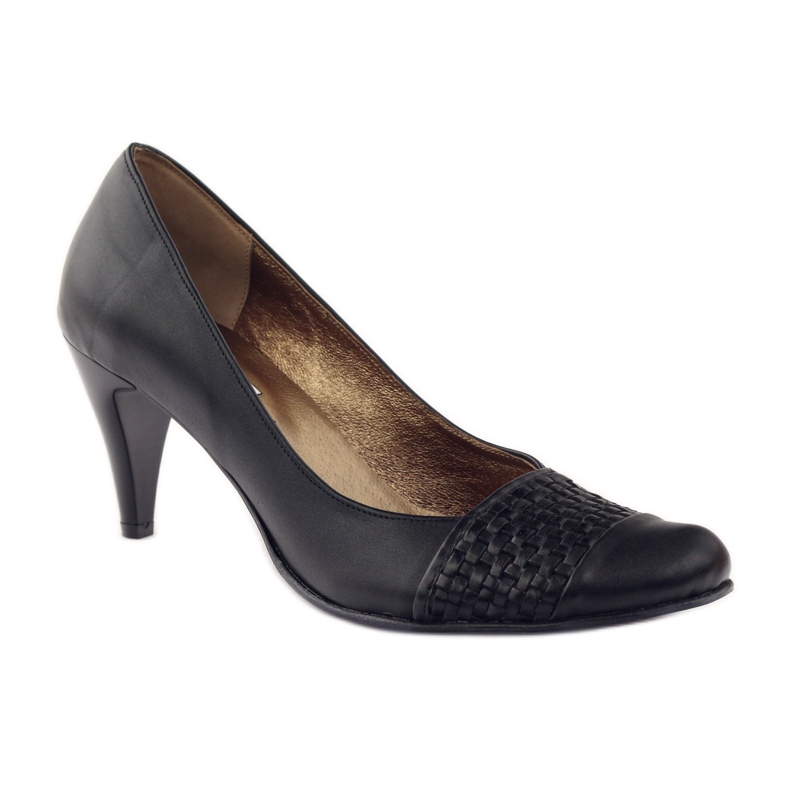 Läderpumpar Svart PEES 263 1