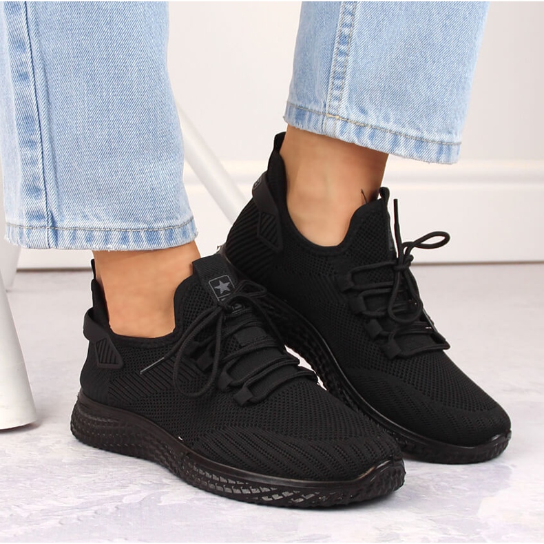 News Lättvikts sportskor i svart mesh NYHETER 1