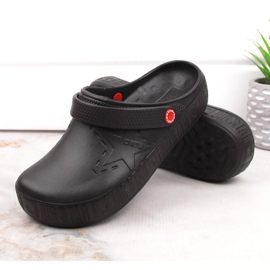 Big Star II275001 svarta kroks svarta skumtofflor 1