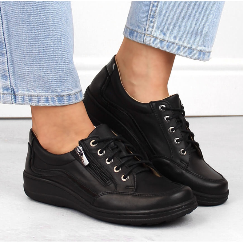 Bekväma damskor, svarta Helios 1