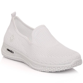 Vita slip-on sportskor för kvinnor Vinceza 34602 1