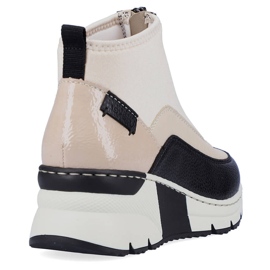 Sneakers dam ankelboots beige Rieker N6352-60 1