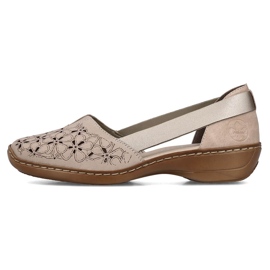 Skinnbekväma sommarskor för damer, beige Rieker 41356-60 3