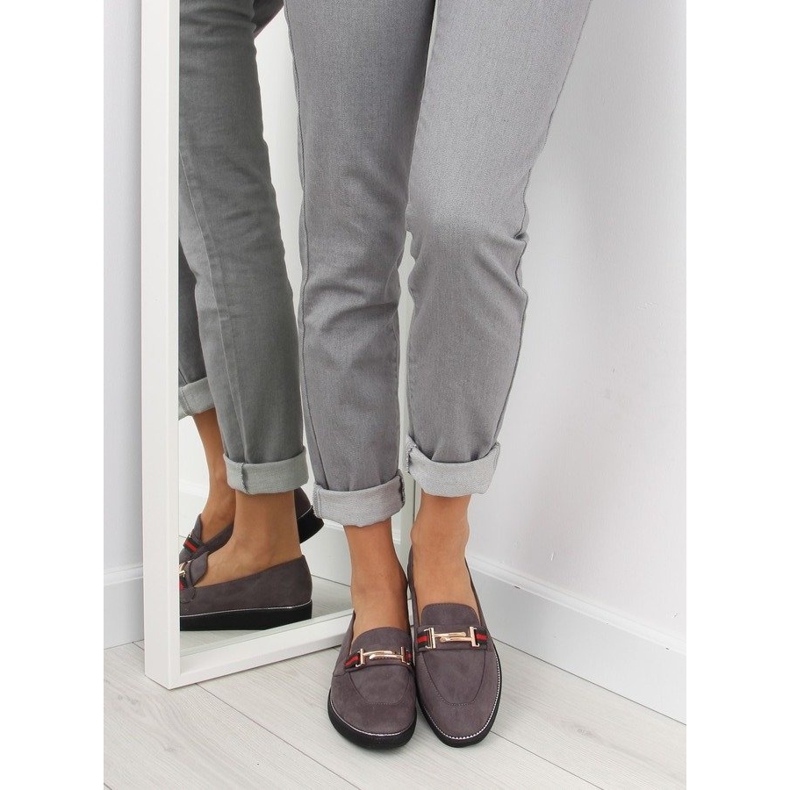 Grå Grå loafers dam S0-204 grå 1