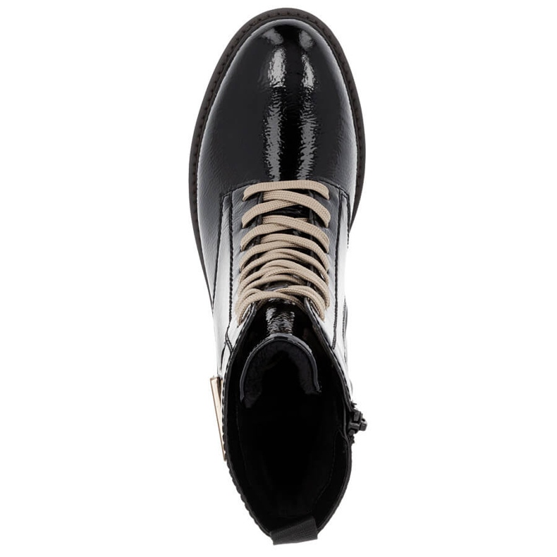 Svarta lackskor damstövlar Remonte D8663-00 1