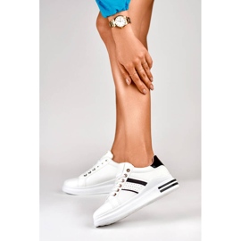 Damsportskor, platåsneakers, vita AD-732W/B 2