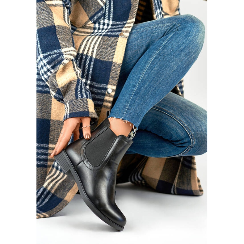 Klassiska isolerade Chelsea-stövlar för kvinnor, svarta MR-15B 1