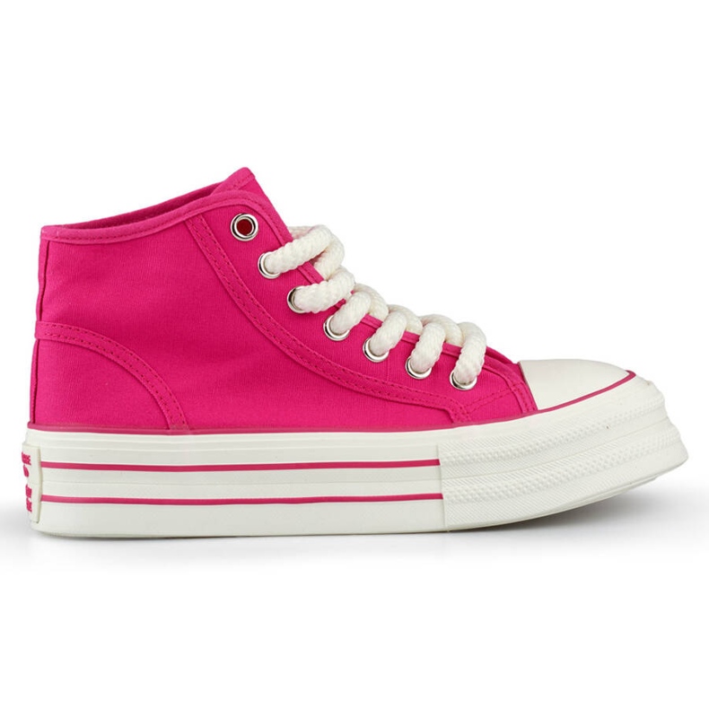 High-top textilsneakers för dam fuchsia BL507FU rosa 2