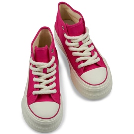 High-top textilsneakers för dam fuchsia BL507FU rosa 5