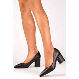 Dampumps med spetsig tå, svart, KJ-42B 2