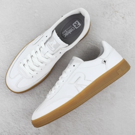 Läderskor kvinnors vita rieker w2200 sneakers 2