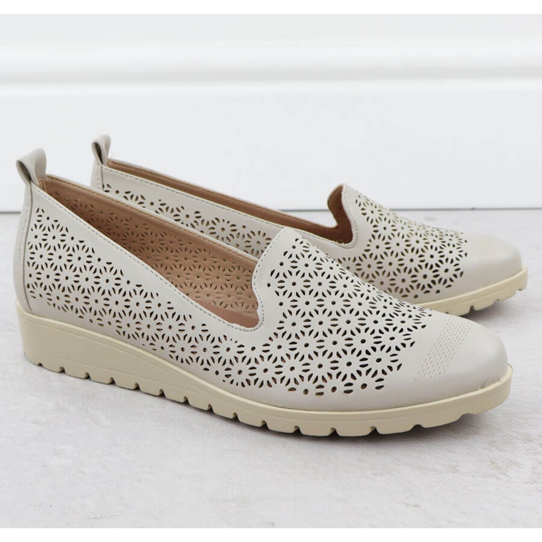 Kvinnors skor på höjden av OpenWork Beige M. Daszyński MR1628-20 2