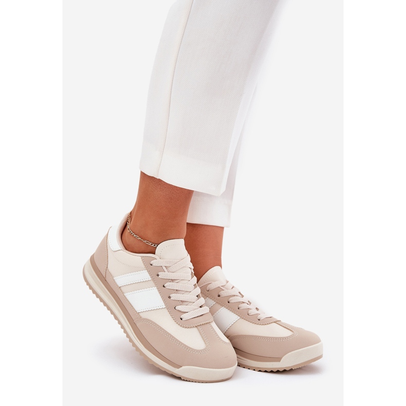 Beige Dam Sneakers Sportskor 1