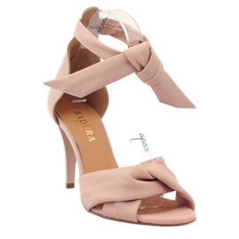 Badura 4650 damsandaler i lax rosa 1