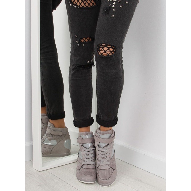 Grå Gråa dam sneakers 1542 grå 1