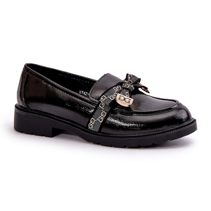 S.Barski Målade kvinnors loafers med Bows S. Barski HY42-331A svart 3
