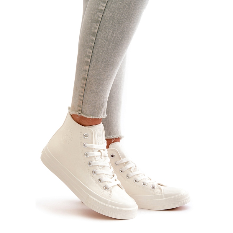 Kvinnors isolerade sneakers med Eco-Leather Big Star OO274932 vit 1
