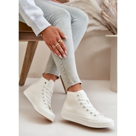 Kvinnors isolerade sneakers med Eco-Leather Big Star OO274932 vit 5