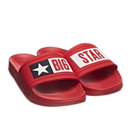 Red Big Star DD274A267 röda gummi strandtofflor 2