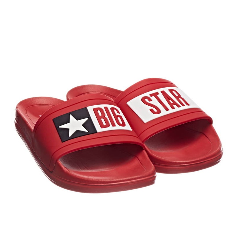 Red Big Star DD274A267 röda gummi strandtofflor 2