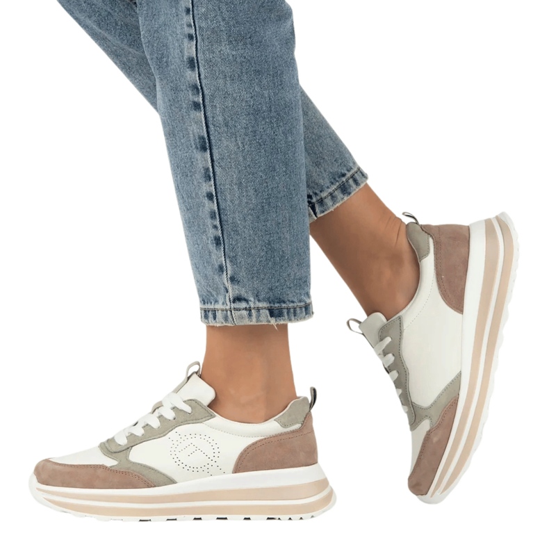 Filippo DP6787/25 läder sneakers vit 2