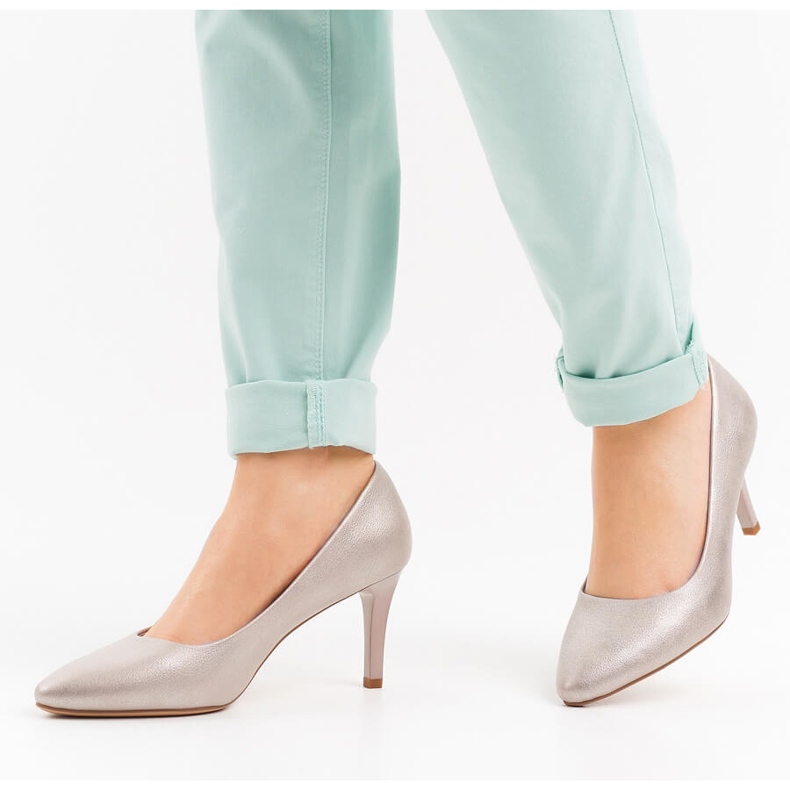 Sergio Leone 1336 gyllene pumps för kvinnor 1