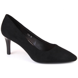 Svarta mocka pumps stiletter Sergio Leone 1336 1