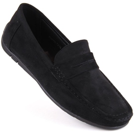 News Mockaskor, slip-on loafers för män, svart Unisoft 7710 1