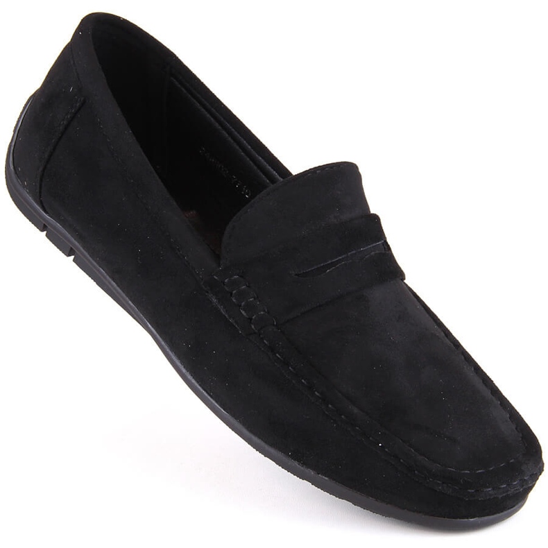News Mockaskor, slip-on loafers för män, svart Unisoft 7710 1