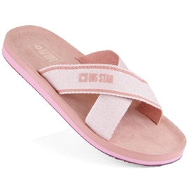 Rosa flipflops vid strandpoolen för kvinnor Big Star NN274A058 1