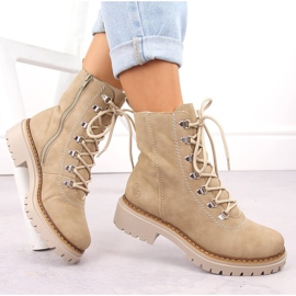 Isolerade damstövlar, beige, Rieker 72643-60 13