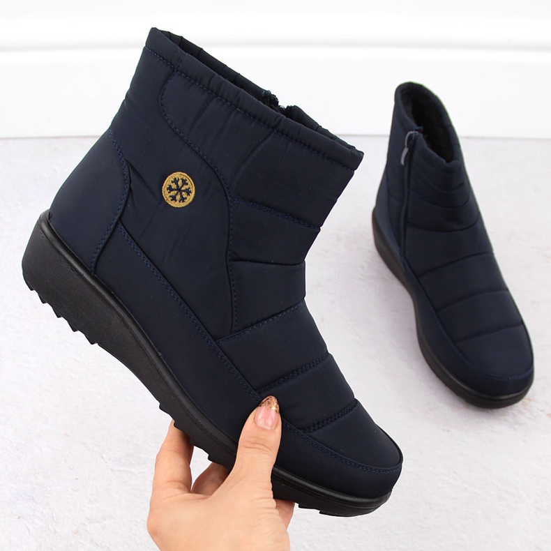 Marinblå snöstövlar för kvinnor Unisoft 7997 1